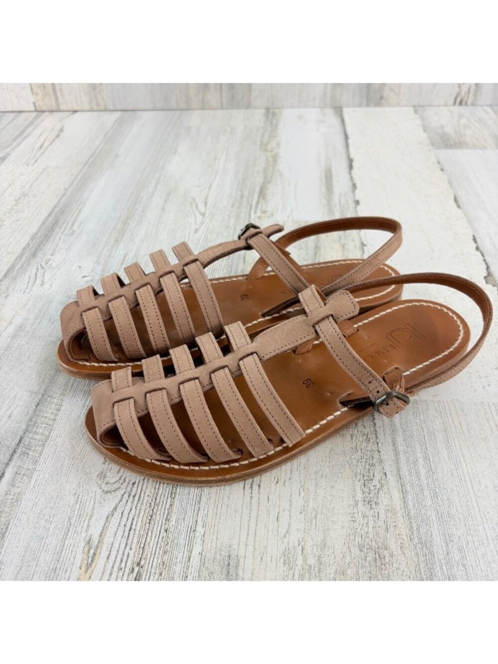 K Jacques Adrien Fisherman Sandals Leather Size 39